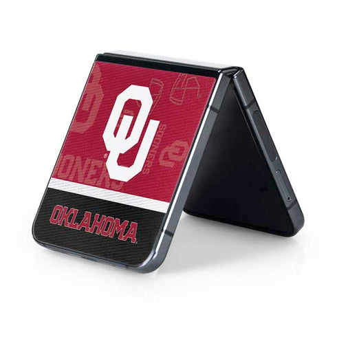 University of Oklahoma Split Jersey Galaxy Z Flip5 5G Skin